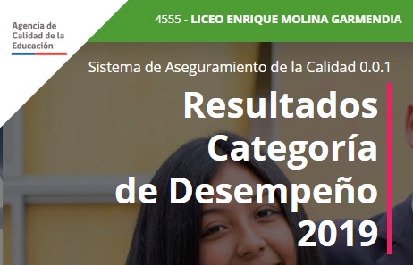 Revisa aquí la nueva Categoría de Desempeño del Liceo Enrique Molina Garmendia