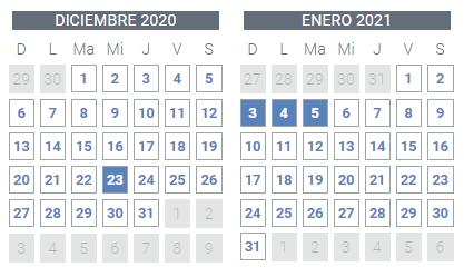 Calendario Admisión Universitaria 2021