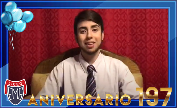 [Mes de Aniversario] Saludo de estudiante de 4°A, Cristian Palma