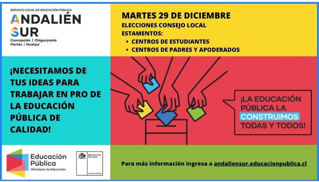 29 de diciembre | ¡Participa en la 2da vuelta para elegir a representantes de estudiantes y apoderados!